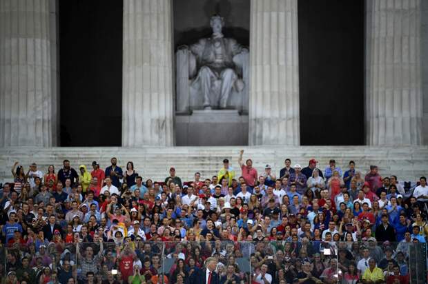 US President Donald Trump speaks during the Salute to America,  July 4, 2019.  Brendan Smialowski, AFP, Getty Images.png