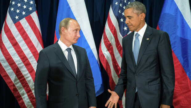 Президент России Владимир Путин и президент США Барак Обама,архивное фото