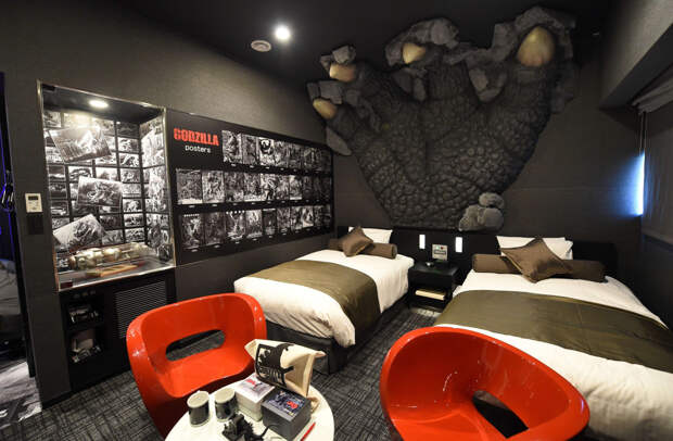 Годзилла в натуральную величину «поселился» в гостинице в центре Токио необычные, отели