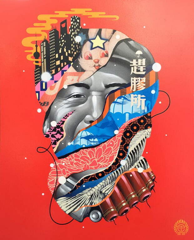 Яркие коллажи Tristan Eaton
