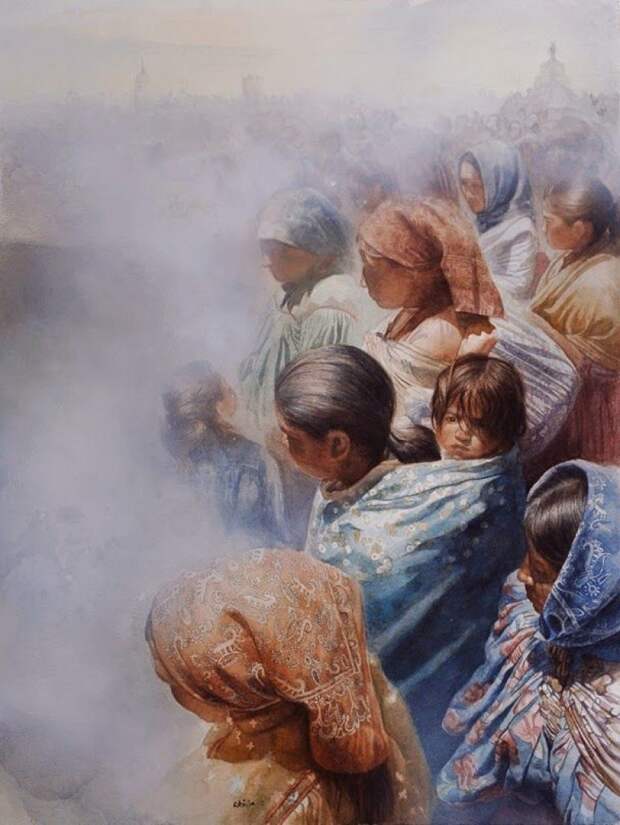 Патриция Гузман, Мексика акварель, картина, художник