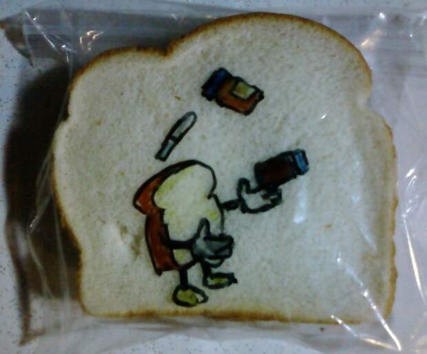 In 2008, David LaFerriere decided to surprise his kids at school by drawing on their lunch sandwich bags.