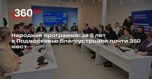 Народная программа: за 5 лет в Подмосковье благоустроили почти 350 мест