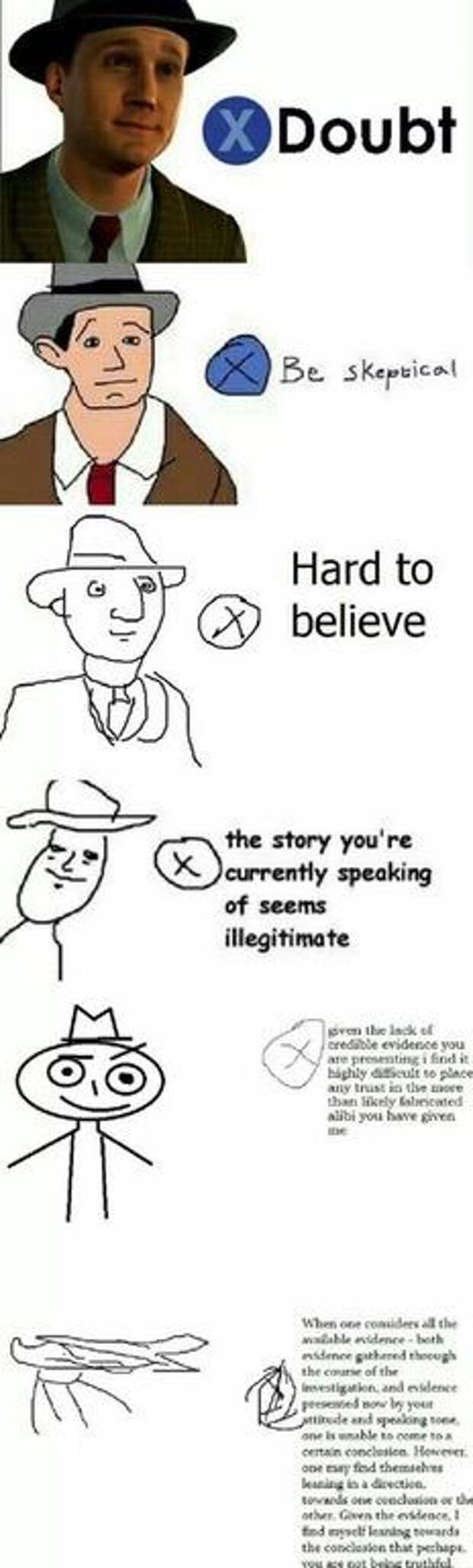 Increasingly Verbose Doubt