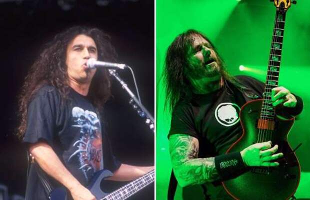 MINNEAPOLIS - 1987: Tom Araya bassist for the band Slayer performs in Minneapolis, Minnesota in 1987. (Photo by Jim Steinfeldt/Michael Ochs Archives/Getty Images);  Various Tom Araya of Slayer at Donington, Britain - 1995