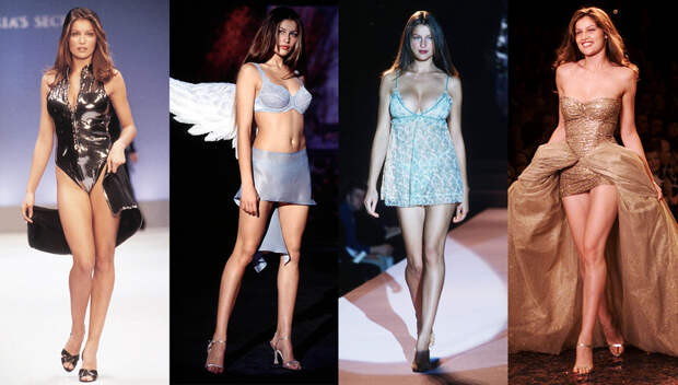 Летиция Каста на шоу Victoria’s Secret 1997, 1999, 1998 и 2000 года