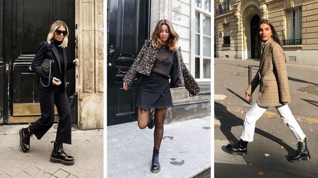 С чем носить грубые ботинки осенью: лучшие образы