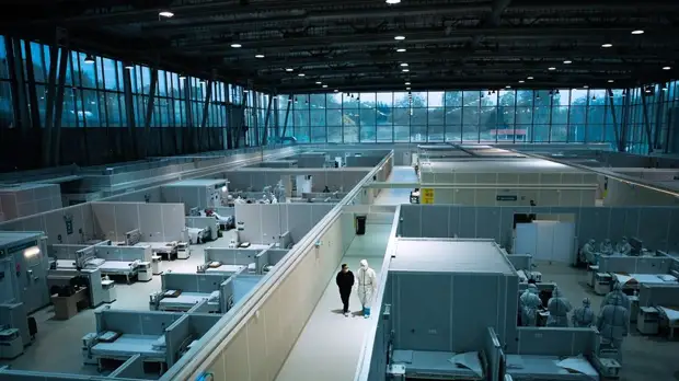 В резервном госпитале в Сокольниках открылись три новых корпуса