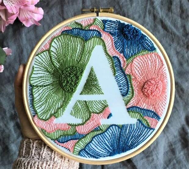 Negative space embroidery: интересный прием в вышивке