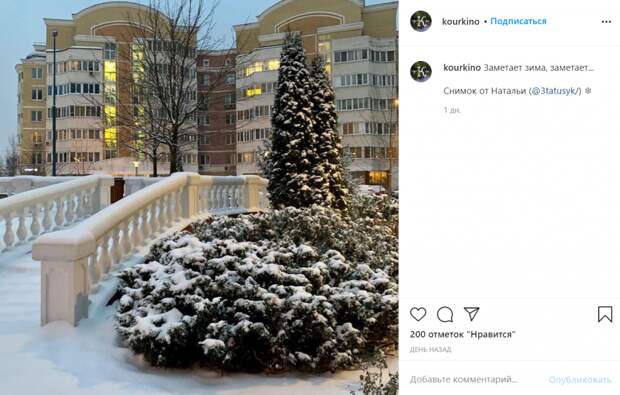 Фото дня: Куркино в снегу