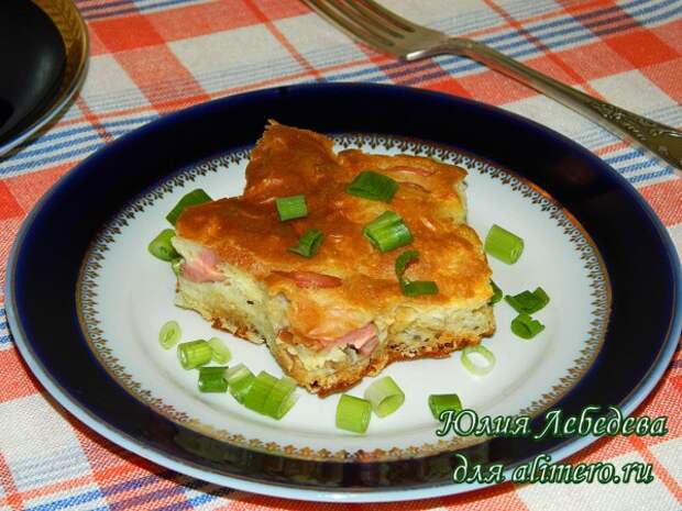 Пирог с сосисками Пирог с сосисками