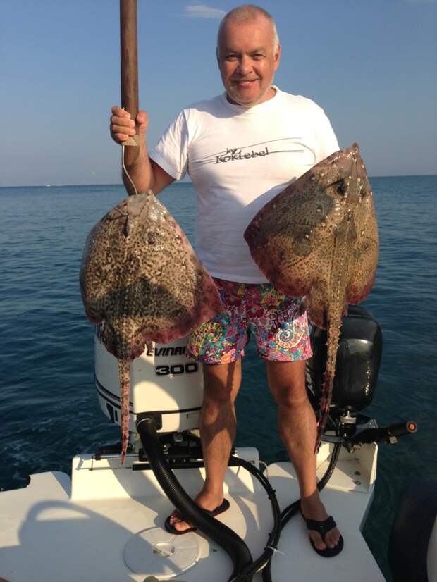 Дмитрий Киселев: "Хобби? Охота за акулами и скатами в Крыму"