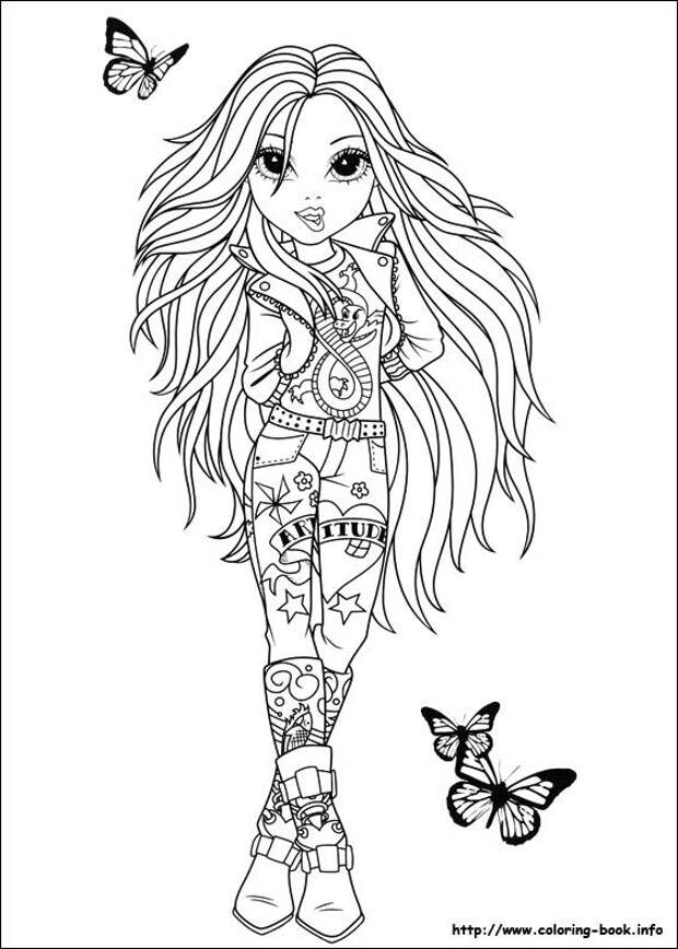 Moxie Girlz coloring picture: 
