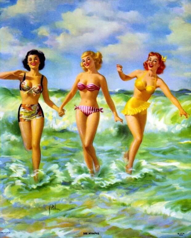 Красотки! Художник-иллюстратор Art Frahm (1907-1981)