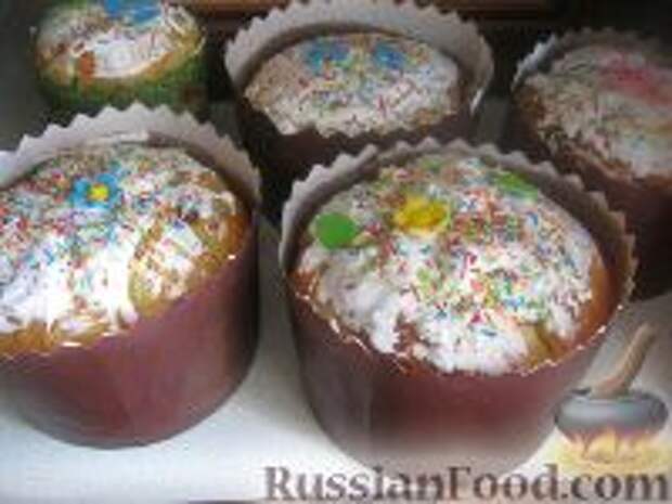 Фото к рецепту: Пасхальный кулич с цукатами и изюмом