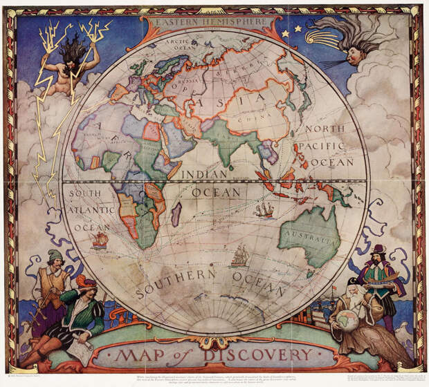 National Geographic оцифровал свою коллекцию карт за 130 лет. От карт звёзд до океанского дна 2