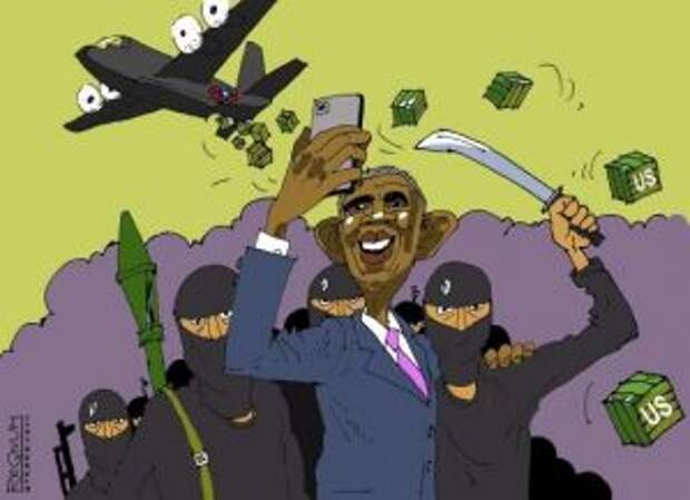 Obama and hand terrorists