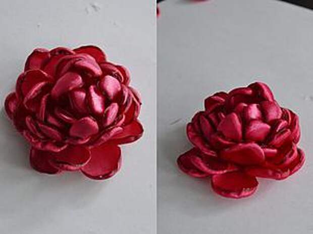 Делаем пион из лент | Ярмарка Мастеров - ручная работа, handmade Делаем пион из лент | Ярмарка Мастеров - ручная работа, handmade