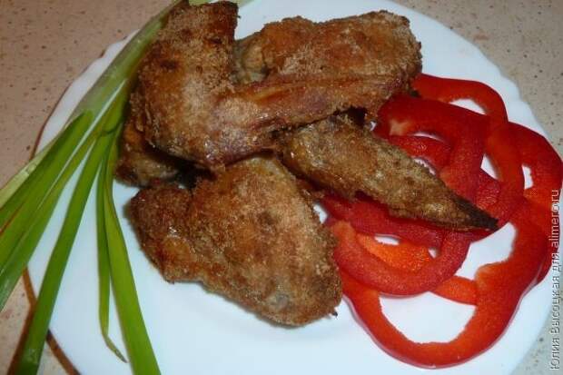 Хрустящие куриные крылышки Хрустящие куриные крылышки