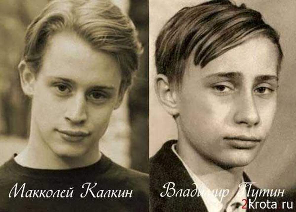 Будучи похожими в детстве. Двойники Маколея Калкина. Путил и Макалей Калкин.