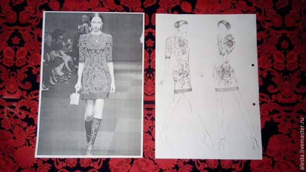 Мастер-класс: пошив платья от Dolce & Gabbana! Очень красиво!