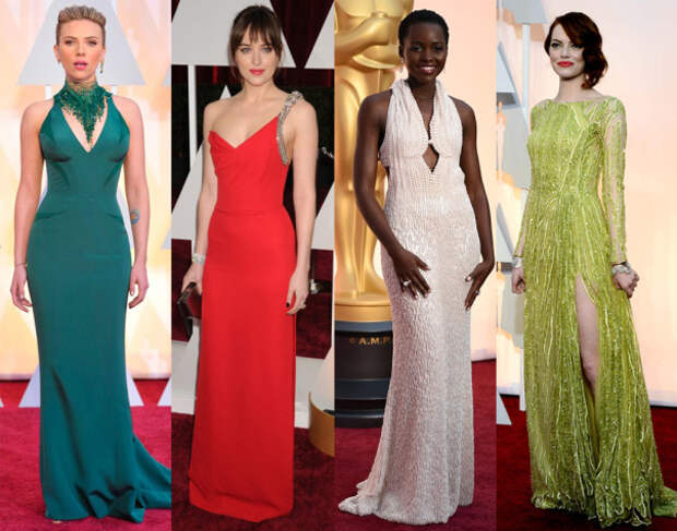 Scarlett Johansson,Dakota Johnson,Lupita Nyong'o, Emma Stone, Oscars-2015