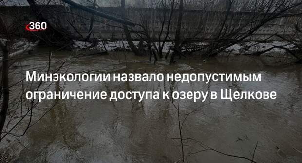 Минэкологии назвало недопустимым ограничение доступа к озеру в Щелкове