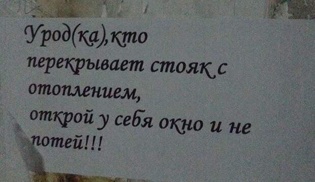 Смешная переписка между соседями