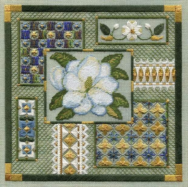 Secret Garden Collection $16 pattern Laura Perin counted needlepoint design