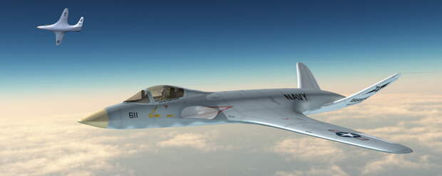 McDonnell-Douglas Quiet Attack Aircraft в полёте. Реконструкция с сайта Retromechaniх - Ещё не триумф, но успех | Warspot.ru