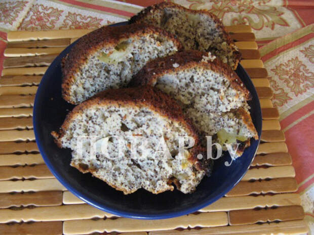 Маковый пирог с яблоками