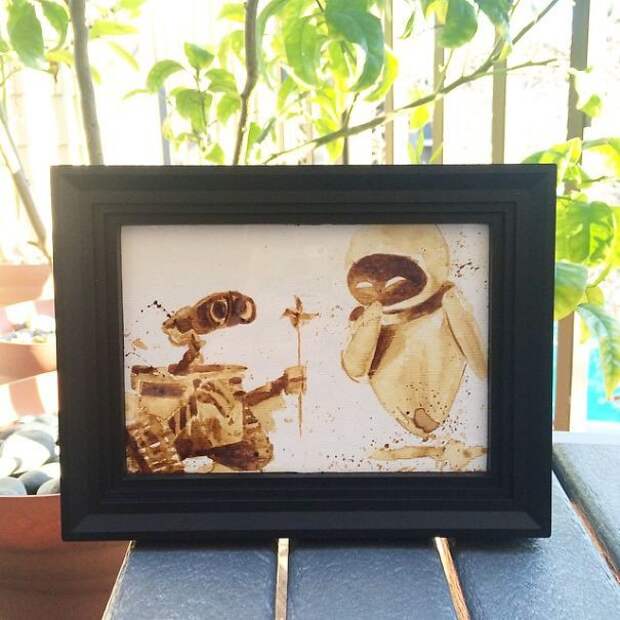 ВАЛЛИ-И и Ева ВАЛЛИ-И и Ева кофе, рисунки