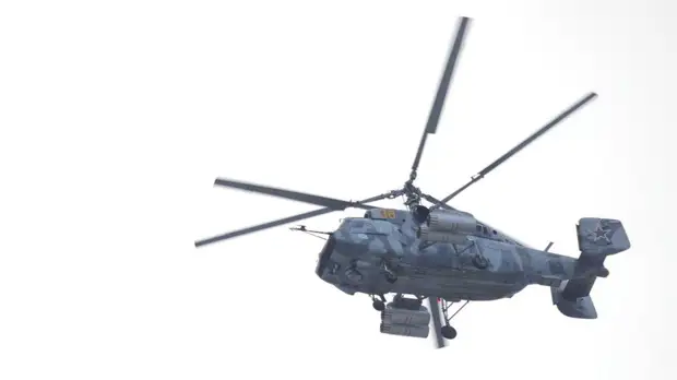 Экипажи вертолётов Ка-29 Тихоокеанского флота отработали задачи по огневой поддержке морпехов