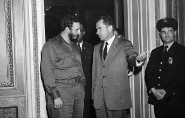 Фидель Кастро и Ричард Никсон в Вашингтоне, 19 апреля 1959 года