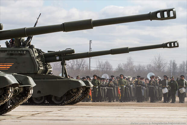 Наземная репетиция Парада Победы парад победы, репетиция, техника, фоторепортаж