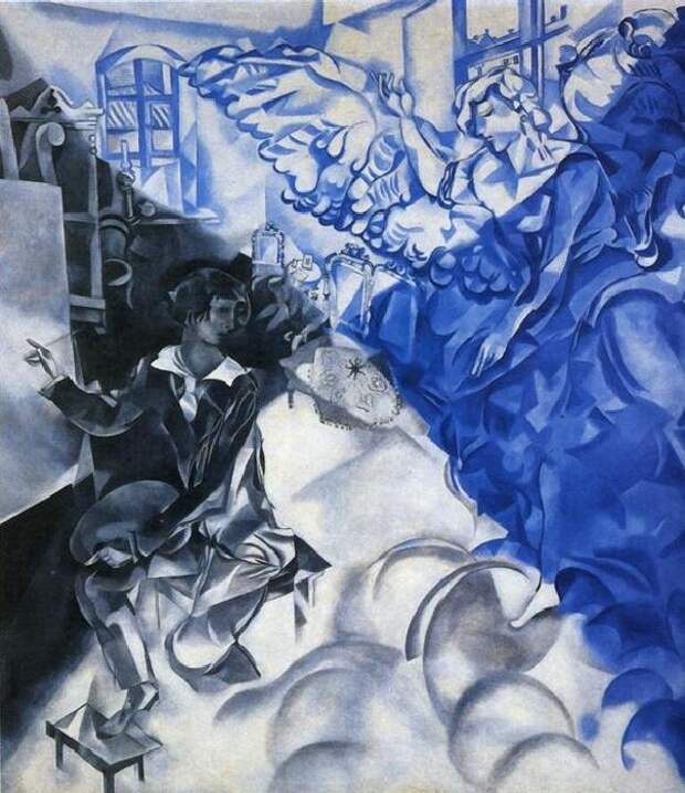 «Автопортрет с музой (Сон)». Автор: Марк Шагал.