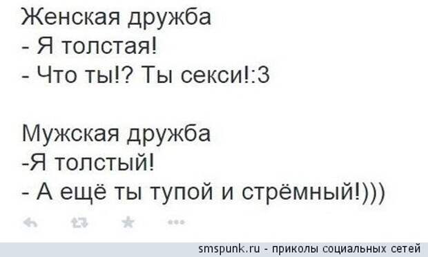 Женская дружба, мужская дружба