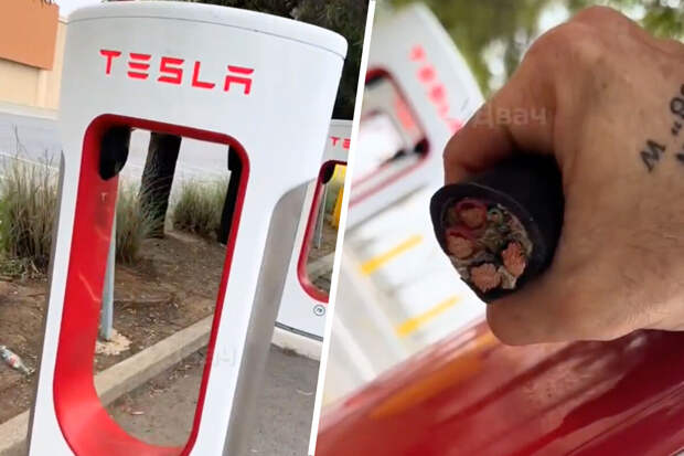 Жители Сан-Франциско стали обрезать медные кабели с зарядок Tesla, чтобы заработать
