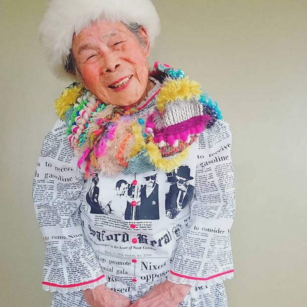 Emiko Weavings - 93-летняя фотомодель Emiko Weavings - 93-летняя фотомодель