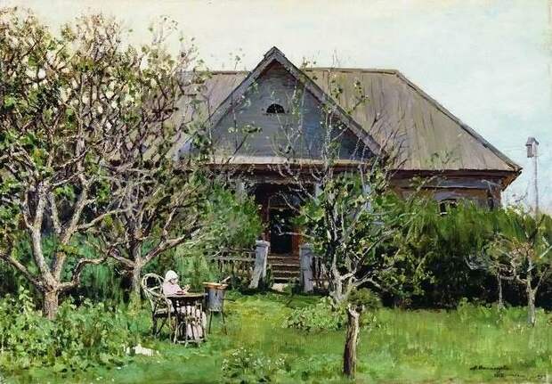 А.М.Васнецов. За варкой варенья, 1892