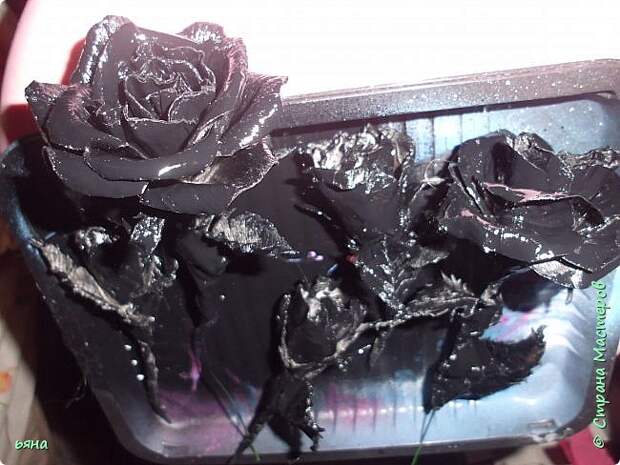 Мастер-класс Бумагопластика Кованая роза из туалетной бумаги Бумага Диски ватные Клей Краска Проволока фото 18