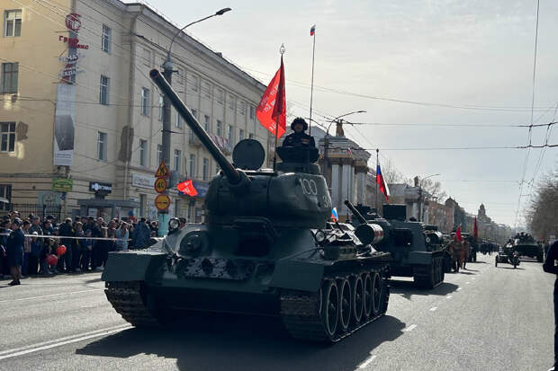 Военный парад, посвященный 79-й годовщине Победы в Великой Отечественной войне, прошел в Чите