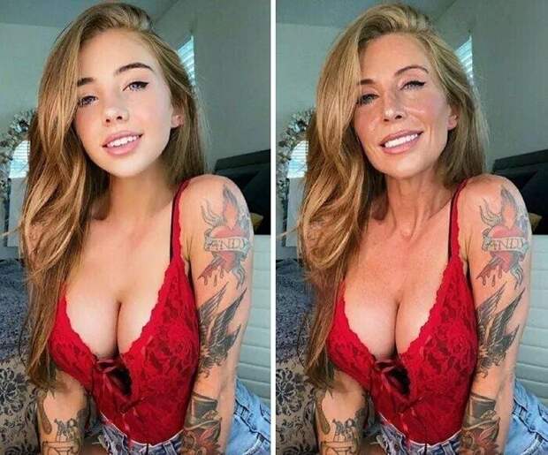 Вот на что способен фотошоп: модель легко делает себя на 25 лет моложе на фотографиях