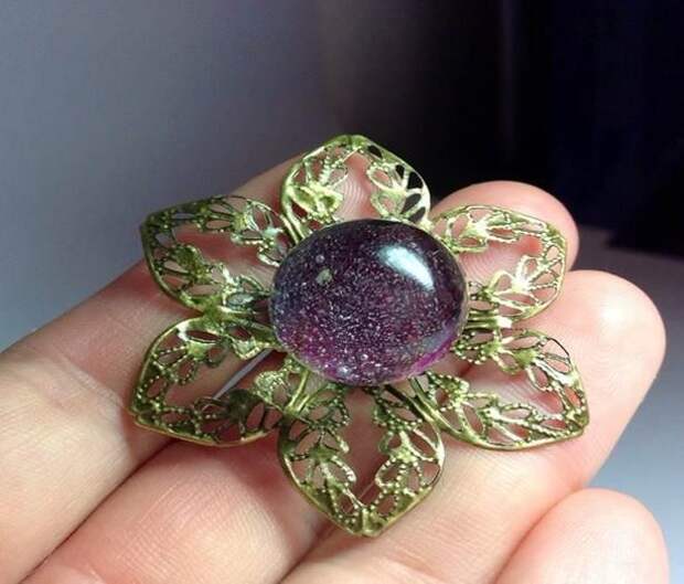 Серьги из эпоксидной смолы
