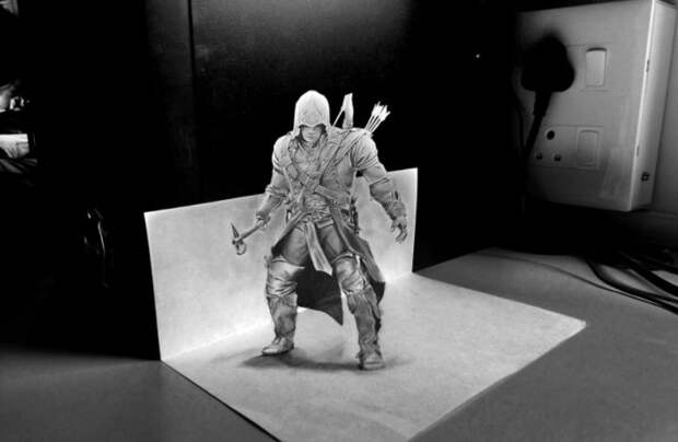 трехмерные рисунки простым карандашом 3d иллюзии  (28)