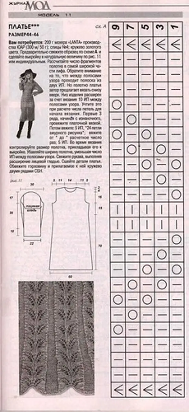 Платье из мохера спицами схема и описание