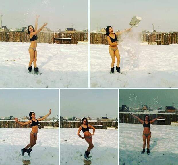 Бодрость духа, грация и пластика! Бодрость духа, грация и пластика! жизнь, мороз, прикол, сибирь