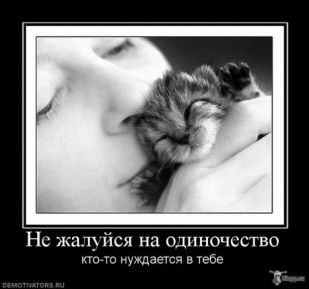 Демотиваторы со смыслом про одиночество, фото плюс текст.