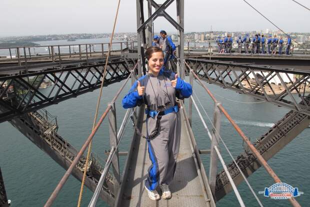 Kate on the Sydney Bridgeclimb