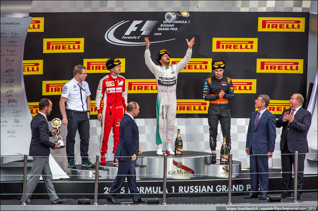Церемония награждения Formula 1 Russian Grand Prix 2015